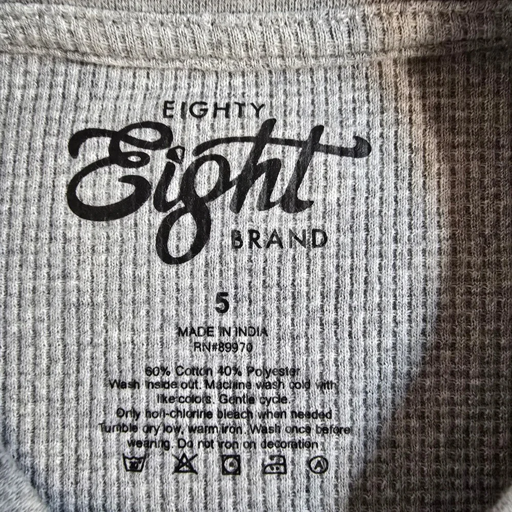 Eighty Eight Brand Kids NASA Astronaut Dabbing Waffle Knit Thermal Shirt‎ Gray 5